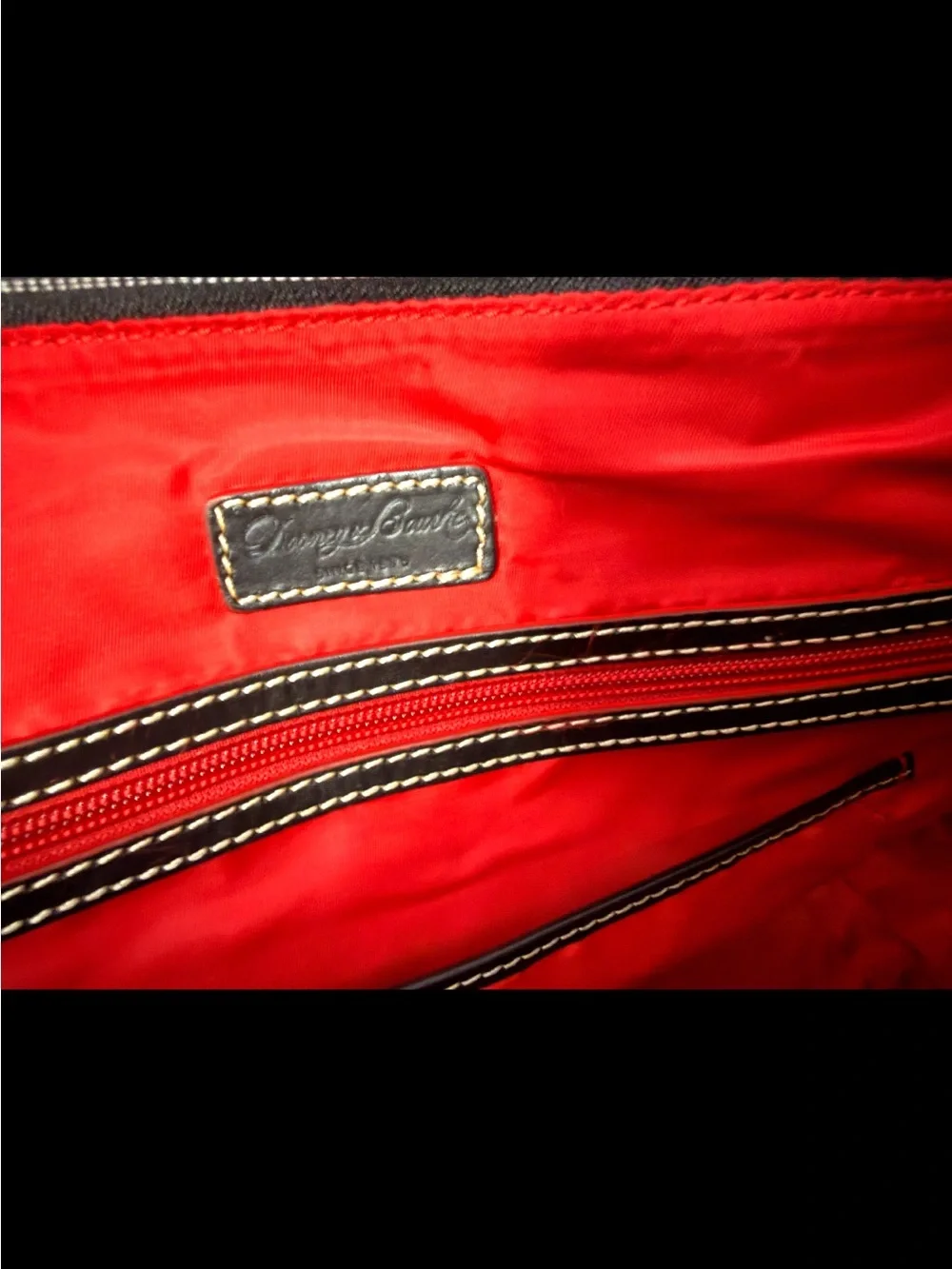 Dooney & Bourke Black Tote with Neon Multicolor Avengers Icons